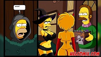 Welcome To The World Of Porn Comics With Simptoons On Halloween.