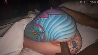 Tattooed Milf Olivia Gardens Takes A Black Dick In Cowgirl Position